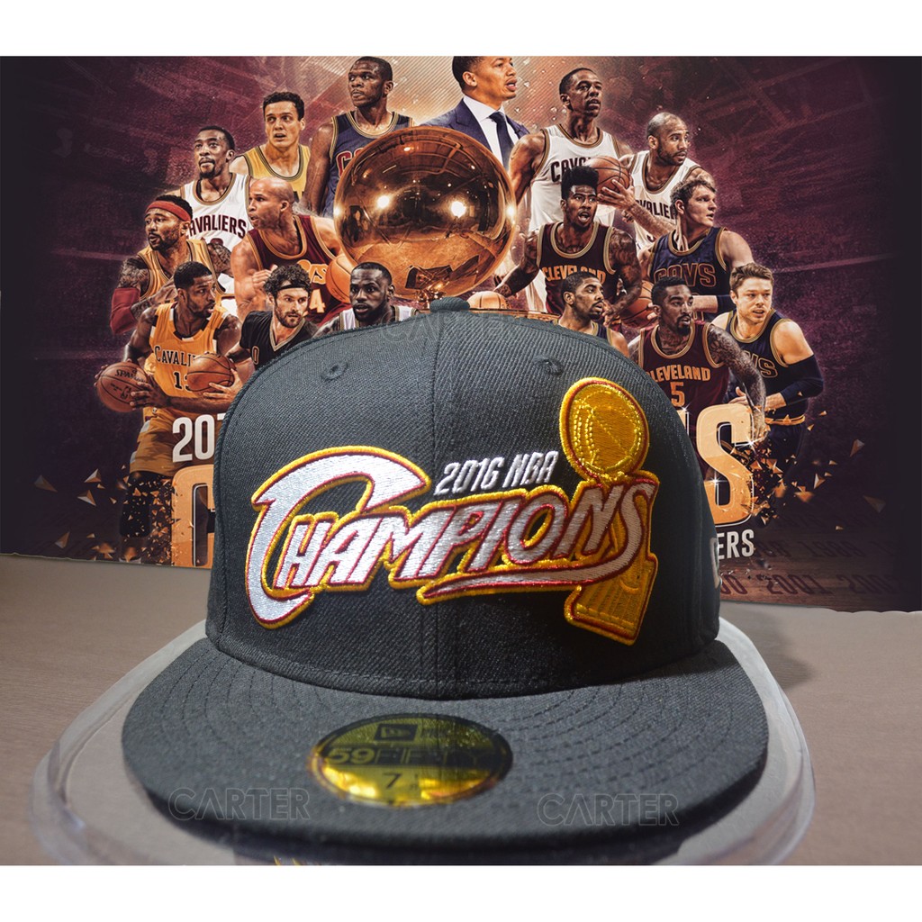 特價New Era x NBA Cleveland Cavaliers 2016 騎士隊黑色冠軍全封帽