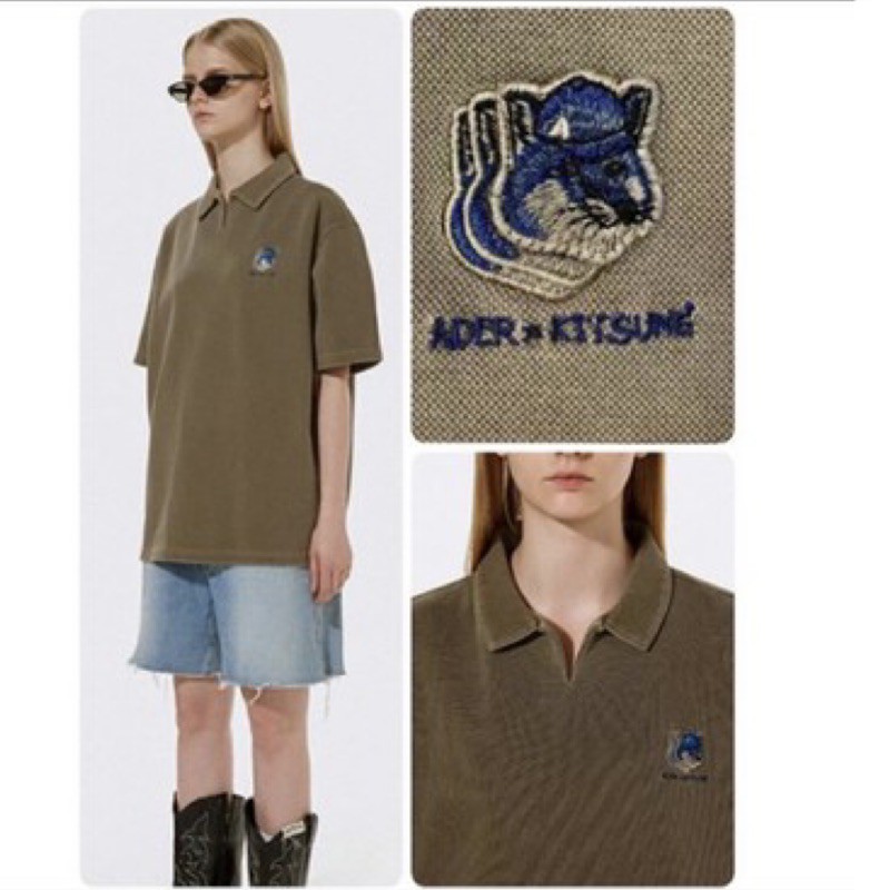 Adererror x MAISON KITSUNE★TetrisFOX HEAD polo衫