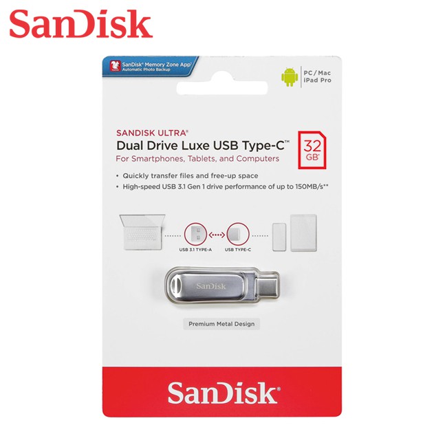 Sandisk SDDDC2 Dual Plug Flash Drive Type-C+Type A 32GB 64GB 128GB 256GB OTG USB Pen Drive USB Stick for Phone Laptop Computer - 7