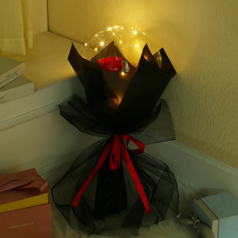 【免運優品】網紅透明波波球 發光玫瑰花氣球花束 材料diy ins聖誕元旦節 | 蝦皮購物