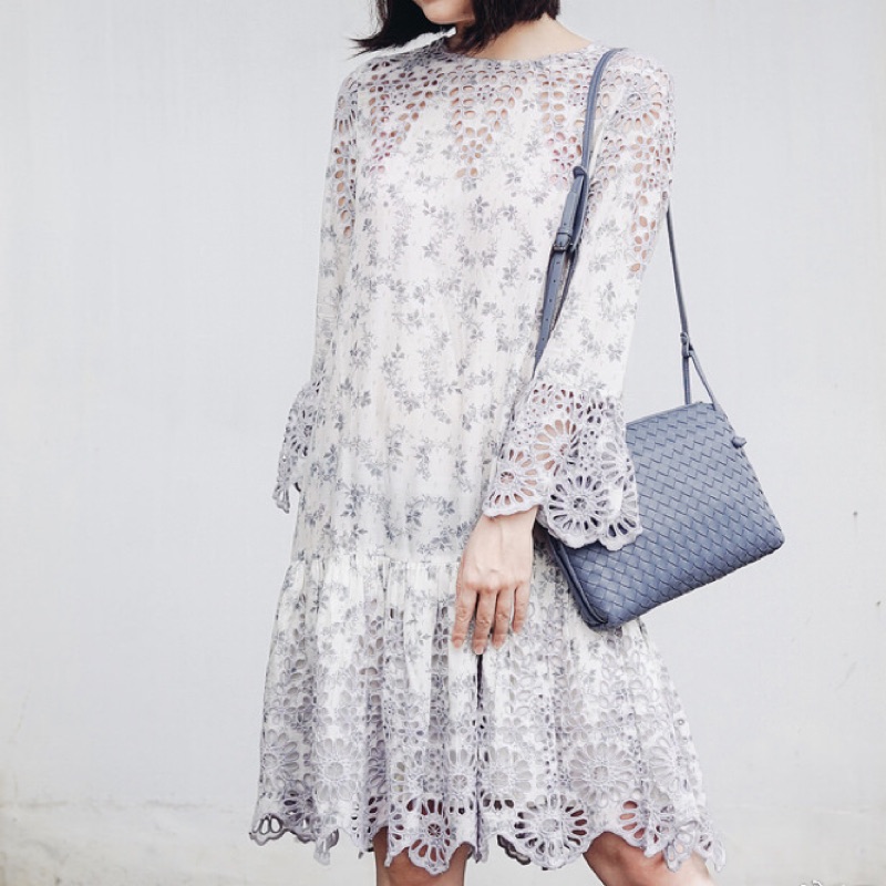 Ganni emile hotsell lace dress