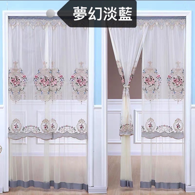 門紗簾防蚊臥室蕾絲門簾 窗簾風水簾 | 蝦皮購物