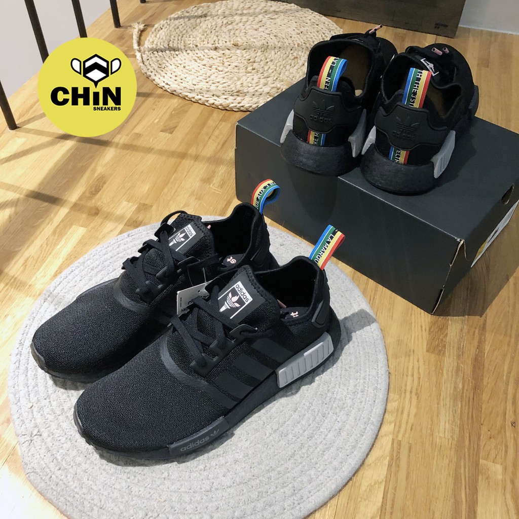 Adidas nmd clearance black silver