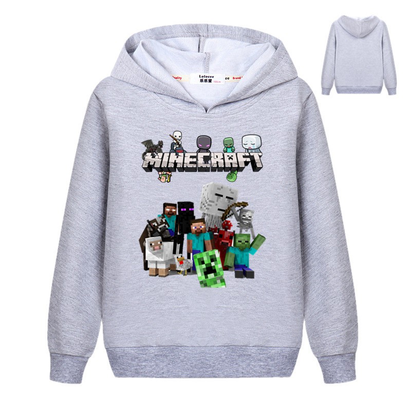 【現貨】我的世界連帽衛衣男孩春秋季中小學生Minecraft 遊戲衣服薄款外套兒童衣服 | 蝦皮購物