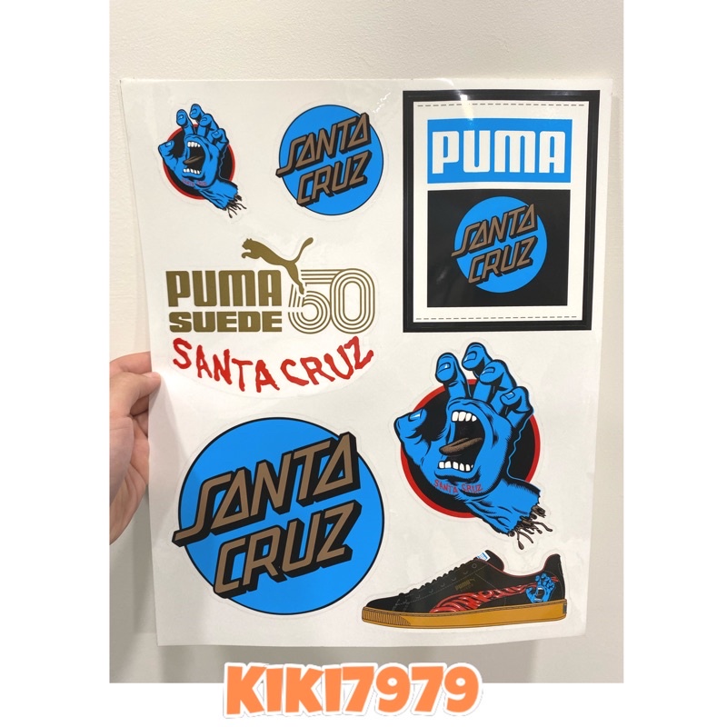 Puma suede 50周年Santa Cruz suede 貼紙上帝之手| 蝦皮購物