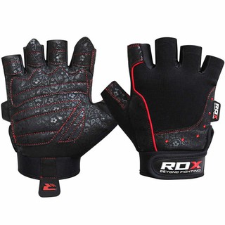 RDX L7 Crown Leather Fitness Gloves with Strap