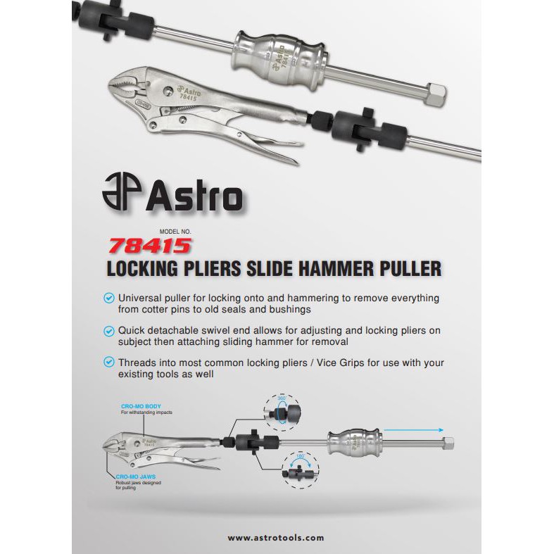 大力鉗滑槌組 ASTRO 78415 Locking Pliers Slide Hammer Puller 蝦皮購物