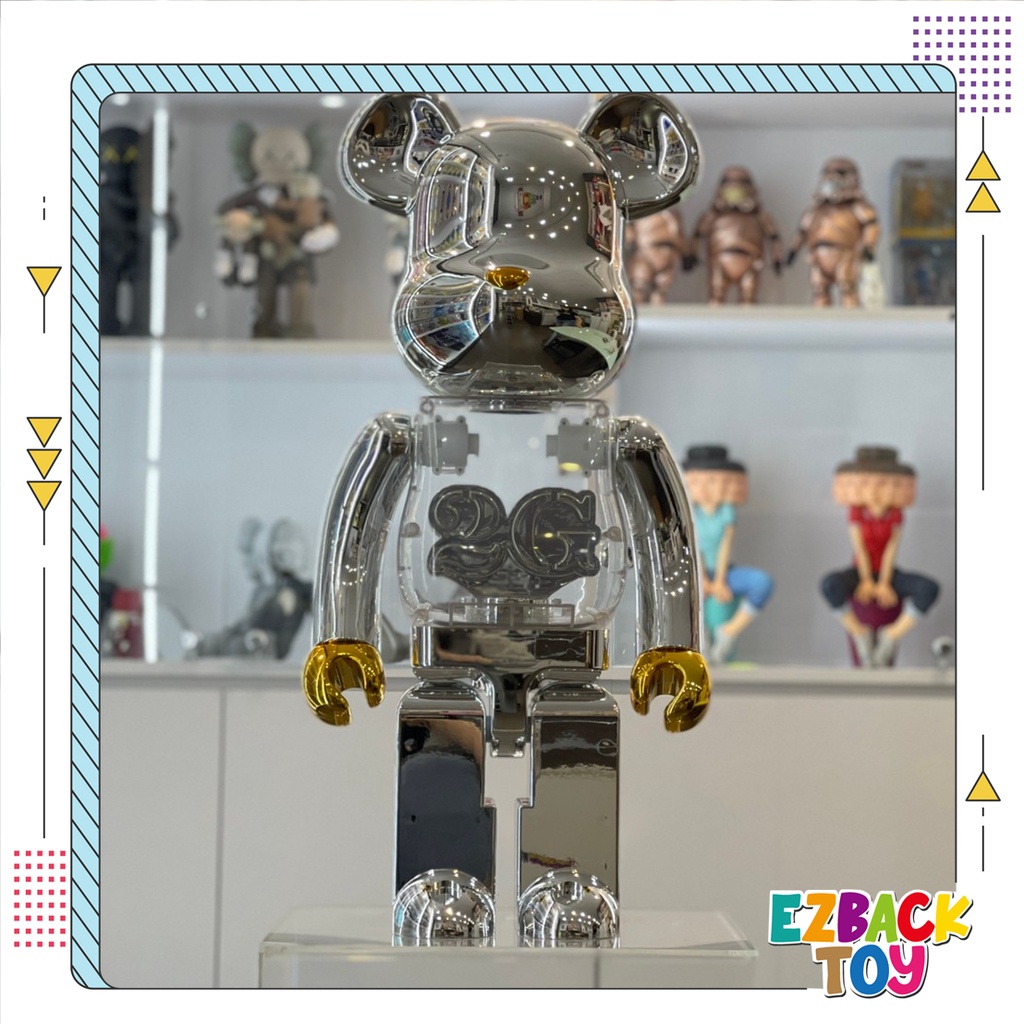 【Ezback 藝立倍】Be@rbrick 1000% 2G × BE@RBRICK 銀