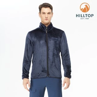 【Hilltop山頂鳥】男款立領保暖刷毛外套 H22MY2 -深藍