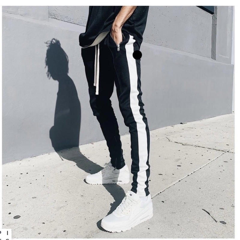 現貨🇺🇸Yupi美國代購🇺🇸Mnml TRACK PANTS BLACK WHITE 黑白運動褲