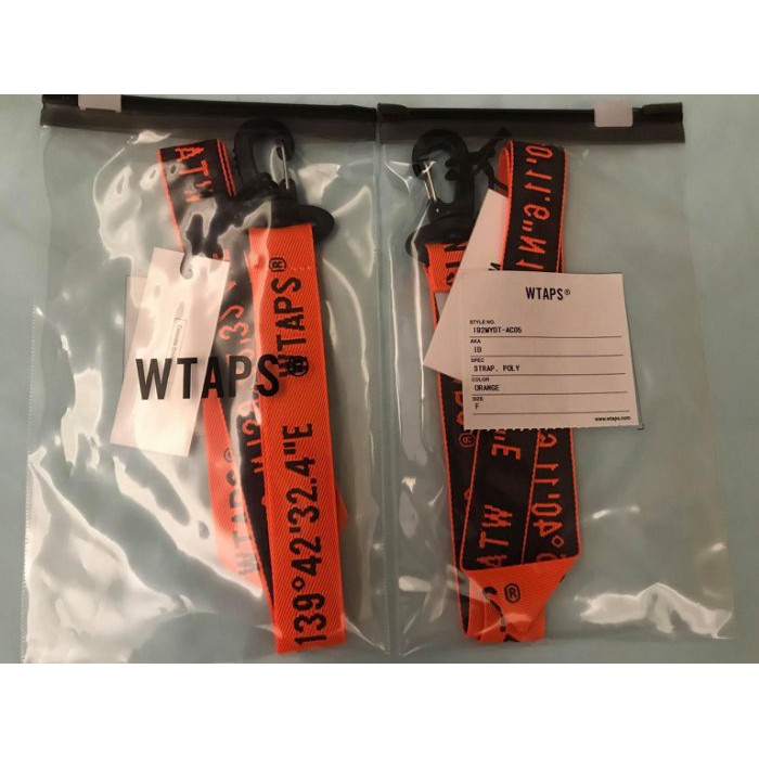 全新現貨黑橘色證件帶19AW WTAPS ID / STRAP. POLY | 蝦皮購物