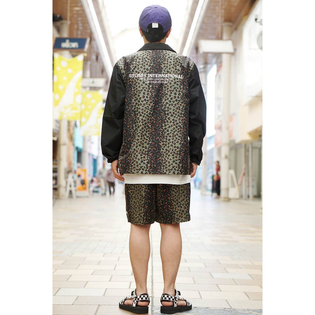 Stussy Leopard Panel Jacket Purple sale