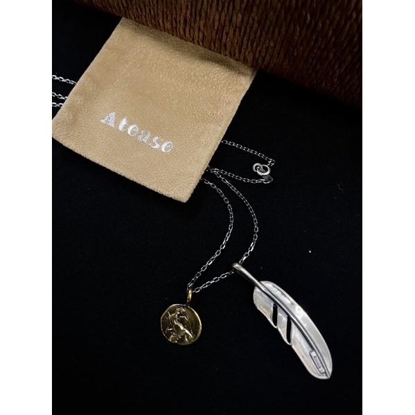 𝙇𝙀𝙎𝙎𝙏𝘼𝙄𝙒𝘼𝙉 ▽ ATEASE - AN-FZ-33A FEATHER COIN NECKLACE