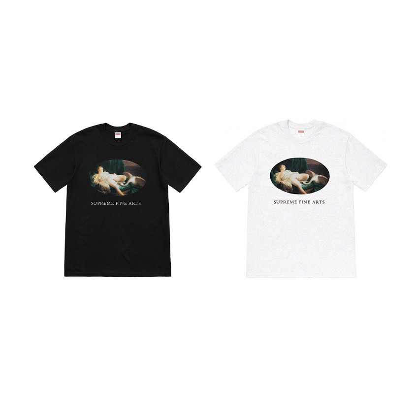 HOMIEZ】SUPREME LEDA AND THE SWAN TEE【SS19T42】 黑白深藍短T M L