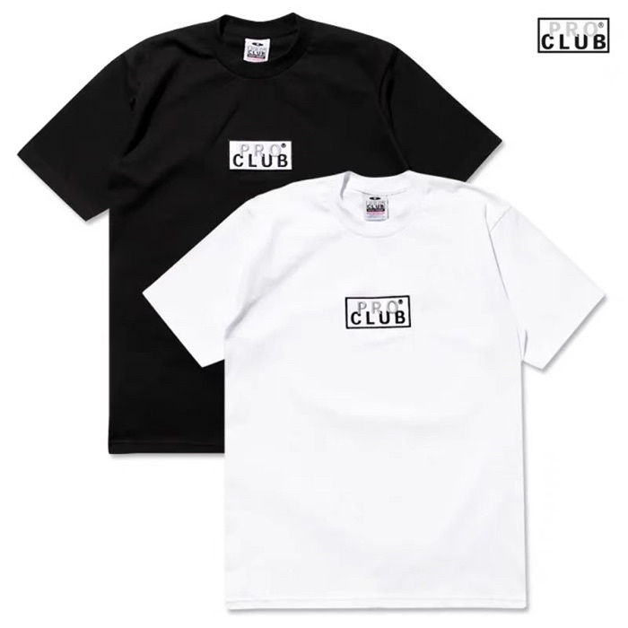 PRO CLUB Box Logo Tee🇺🇸美國限定 刺繡 重磅 小領口 pro club 蝦皮購物