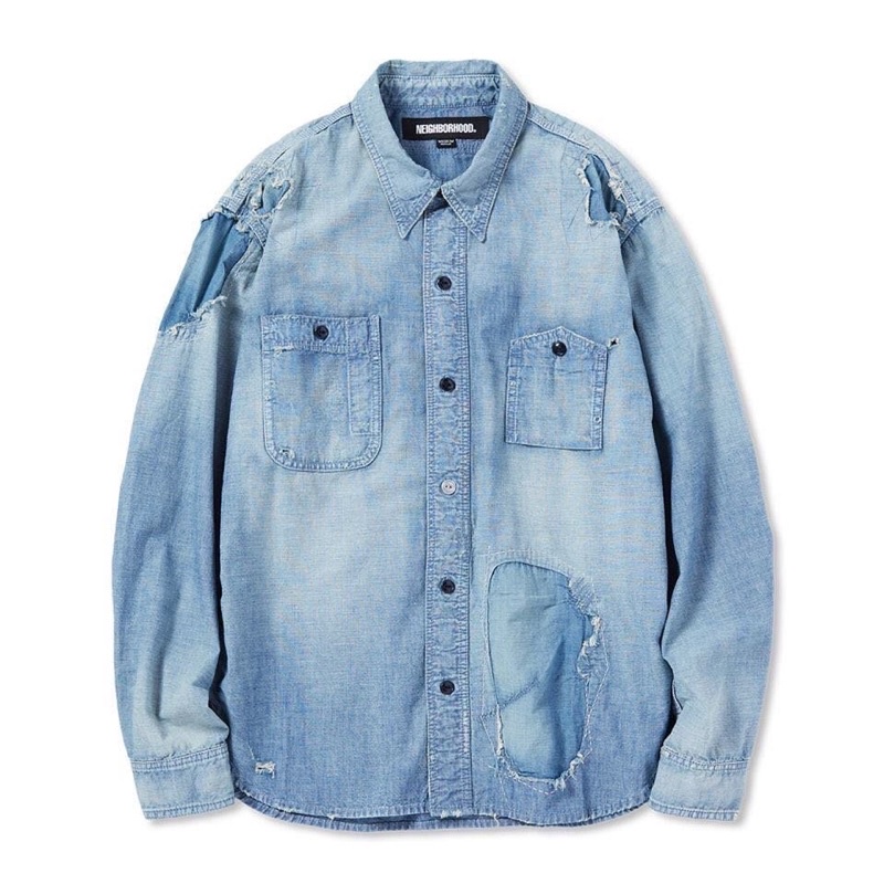 20SS NEIGHBORHOOD SAVAGE . CHAMBRAY / C-SHIRT . LS 全新正品單寧