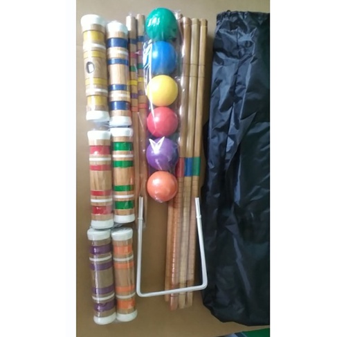槌球croquet 中老年人趣味運動玩具 一套6人組槌球玩具 4人組靶門球玩具 | 蝦皮購物