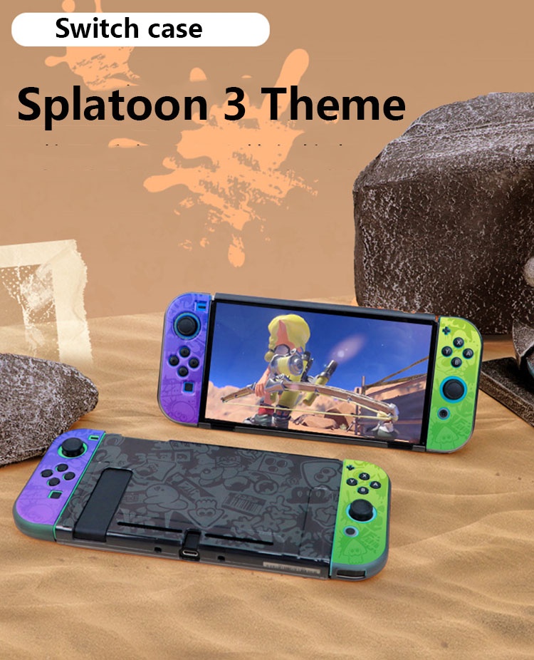任天堂 Nintendo Switch Splatoon 3 主題保護套收納袋 Switch V1 / OLED 保護套 | 蝦皮購物