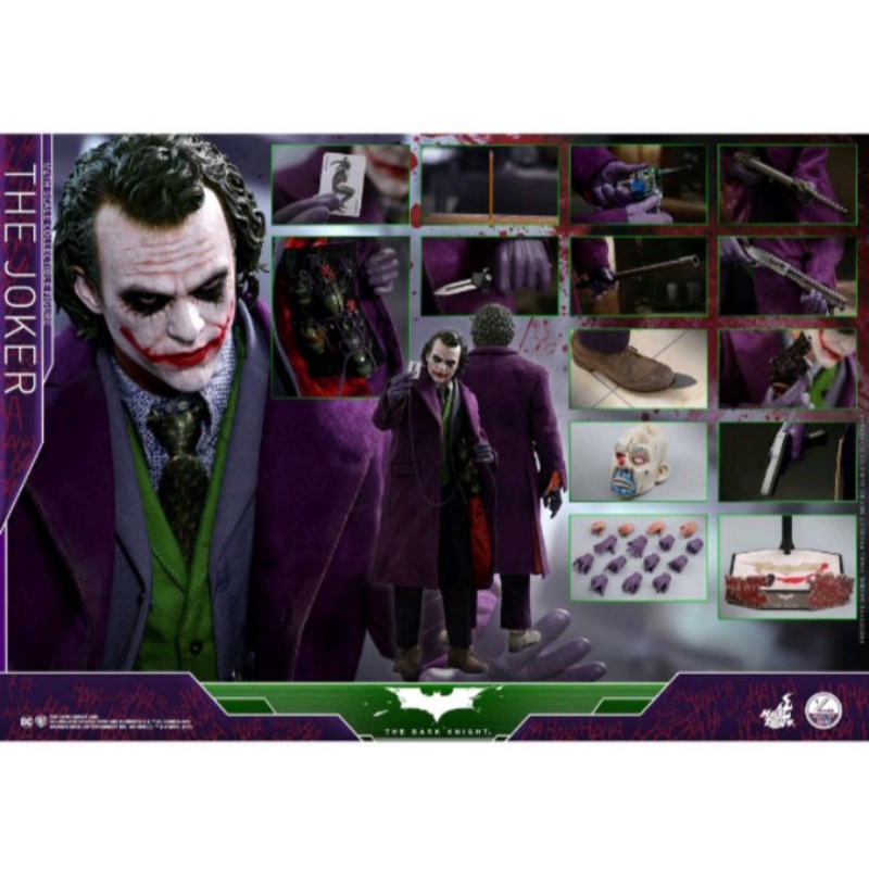野獸國HOT TOYS QS010 蝙蝠俠黑暗騎士希斯萊傑小丑JOKER 1/4 非QS001