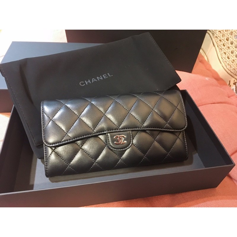 Classic long flap wallet chanel hot sale