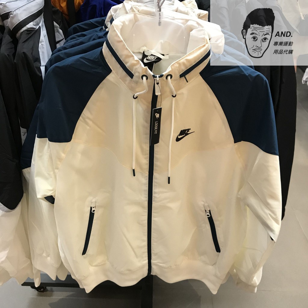 【AND.】NIKE SPTCAS 白藍 拼接 運動外套 立領 慢跑 透氣 防風 穿搭 男款 CN8771-133 | 蝦皮購物