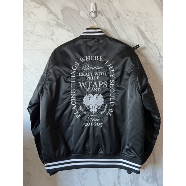 二手商品】17AW WTAPS TEAM / JACKET. NYLON. TWILL 雙鷹刺繡棒球外套