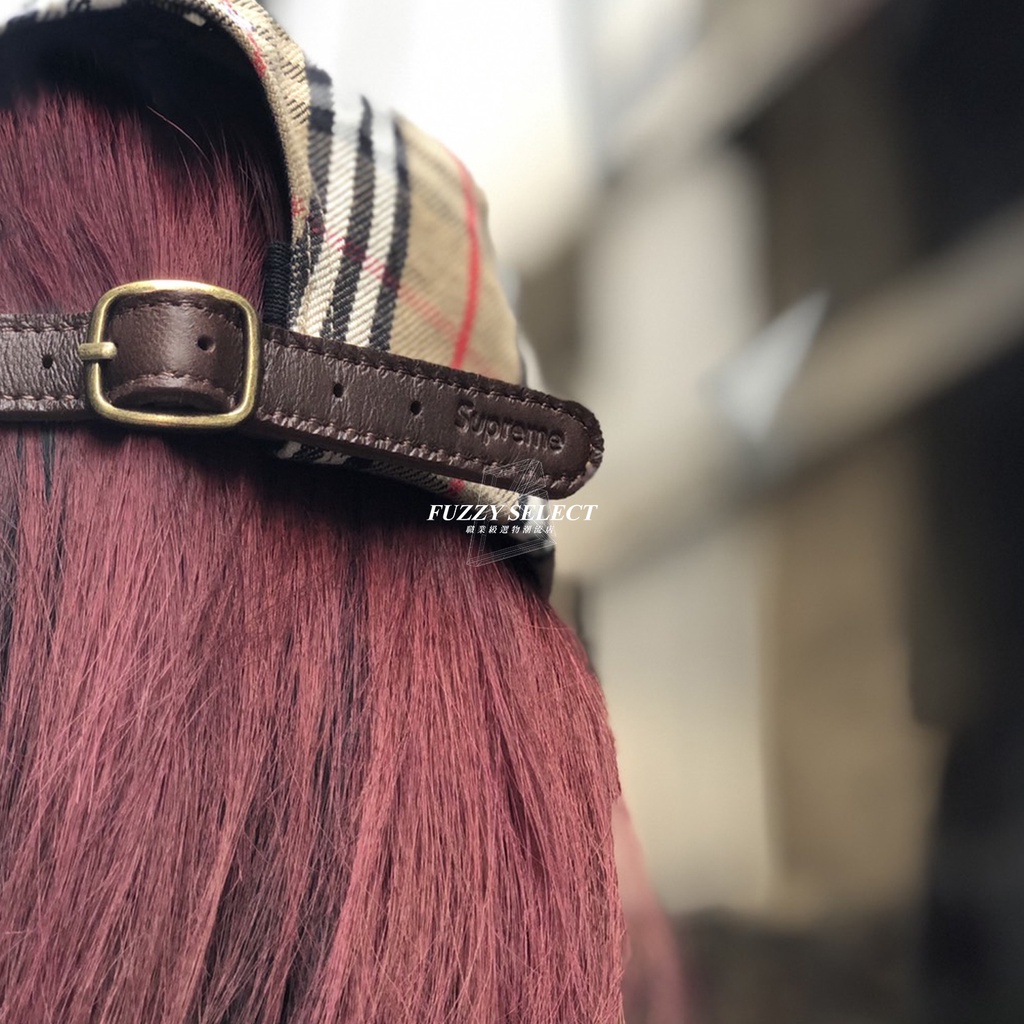 逢甲FUZZY】Supreme x Burberry Denim 6-Panel 卡其格紋六分割帽