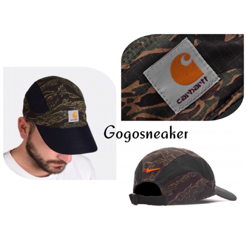 Gogosneaker® Nike X Carhartt Wip NRG Cap 黑綠迷彩五分割卡哈橘老帽