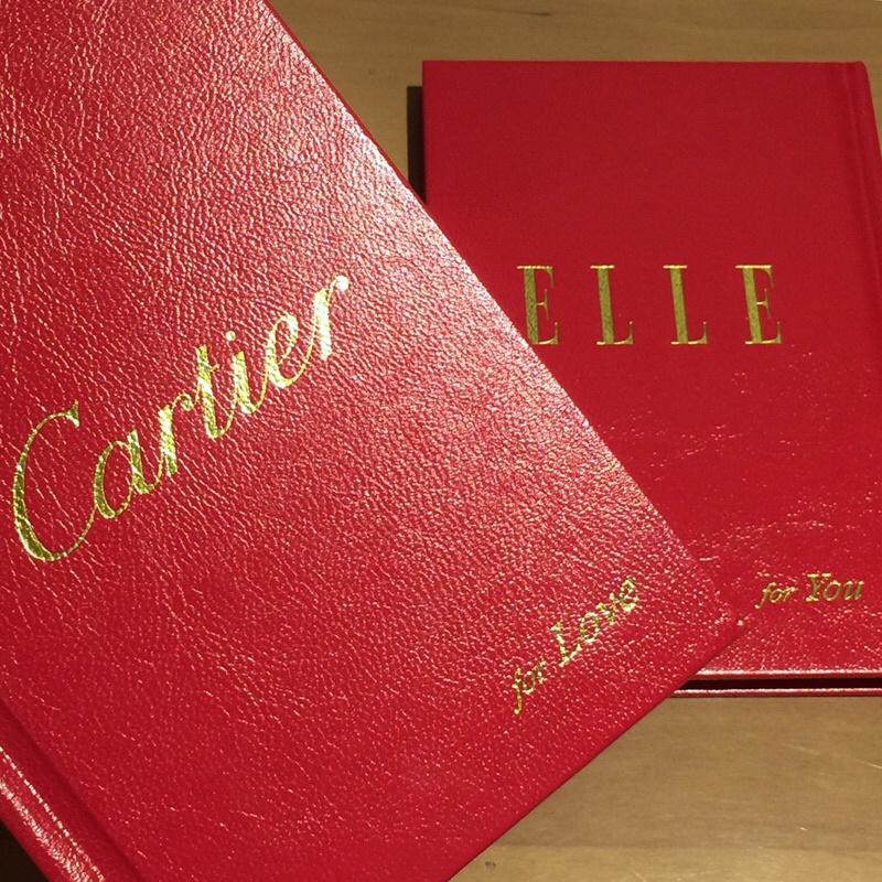 Cartier X ELLE 聯名記事本燙金箔精裝筆記本手帳日誌日記本記事本