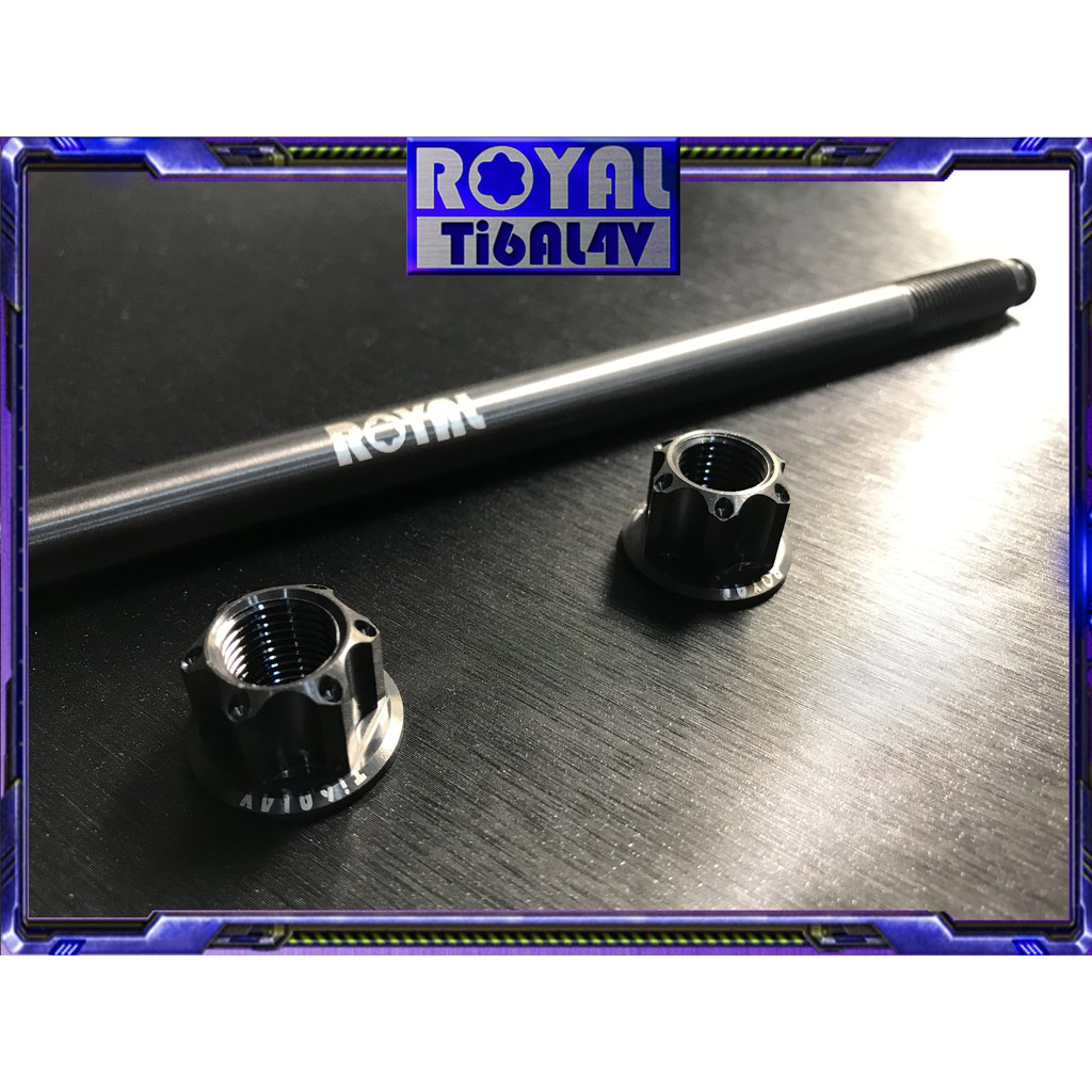 瘋螺絲】ROYAL鈦合金輪芯☆M12*330 FORCE/ SMAX 改裝倒叉/前輪芯/軸心