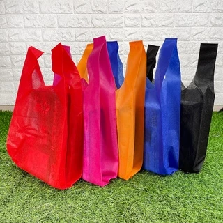 不織布 背心袋 (5色) 手提袋 客製化 LOGO 環保袋 購物袋 超市袋 便當袋 飲料袋 包裝袋【S330155】