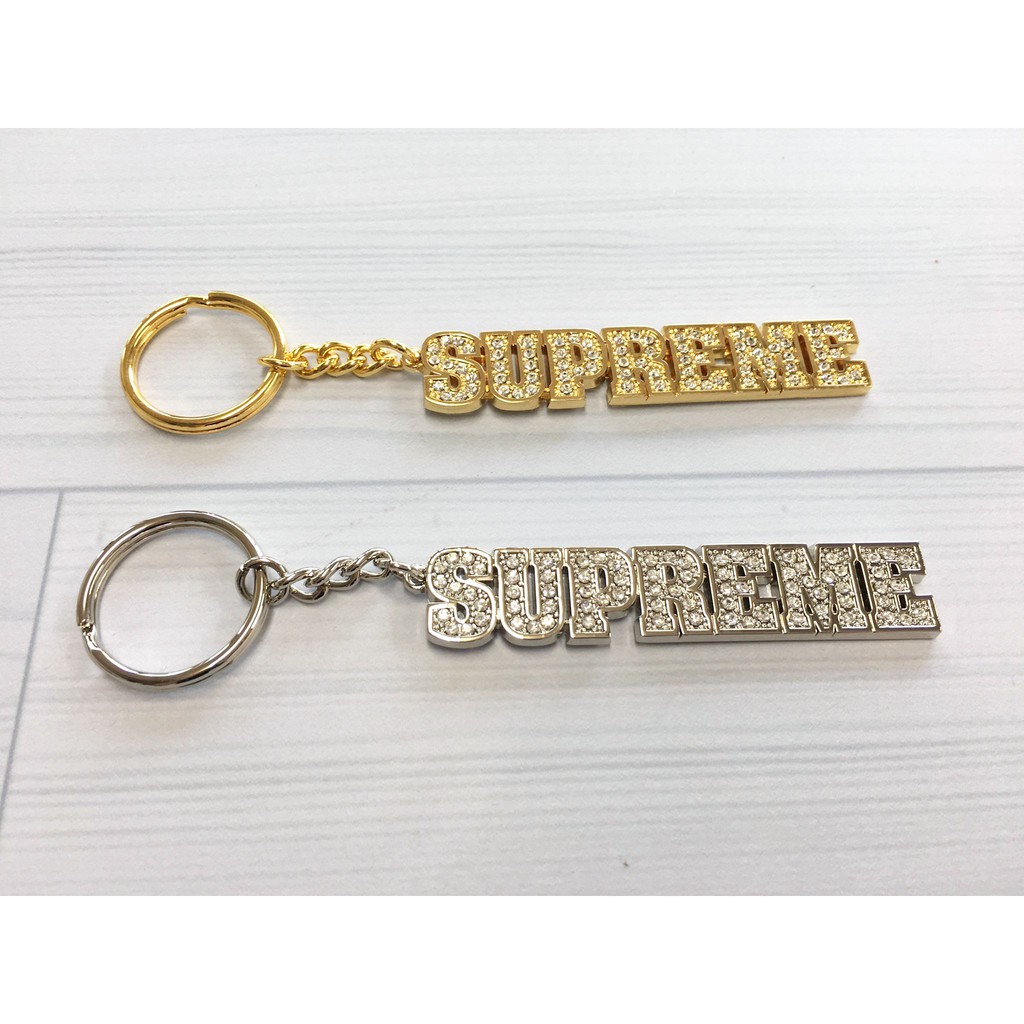 Supreme block outlet logo keychain