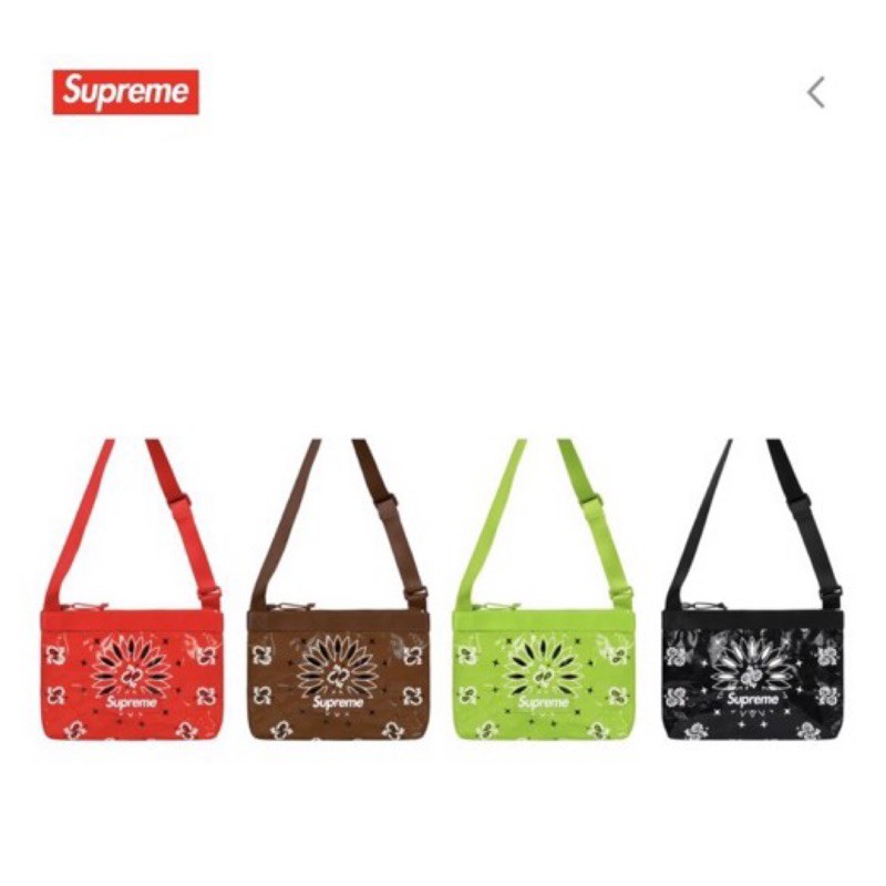 OGC}2021SS Supreme Bandana Tarp Side Bag 變形蟲民族風小包 OGC}2021SS Supreme Bandana Tarp Side Bag 變形蟲民族風小包
