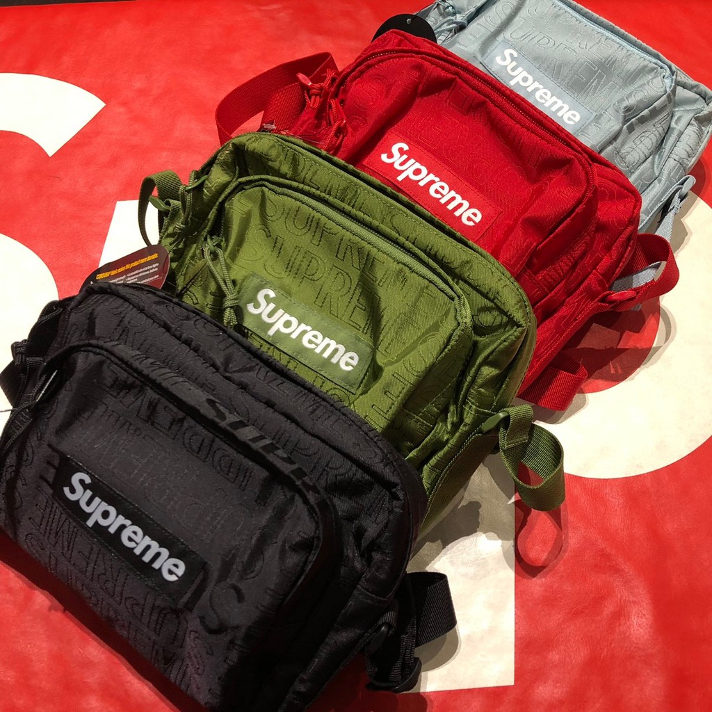 Supreme 19ss Shoulder Bag 肩背包現貨全新黑色藍色綠色紅色小包側背包