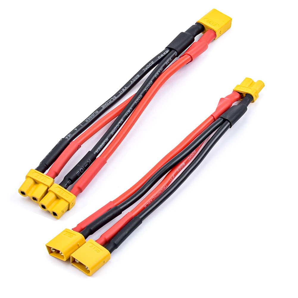 Xt30 XT-30 母頭/公頭並行電纜線 Y 引線 18AWG 10CM 電池充電器電纜,用於 Rc 無人機汽車電池 | 蝦皮購物