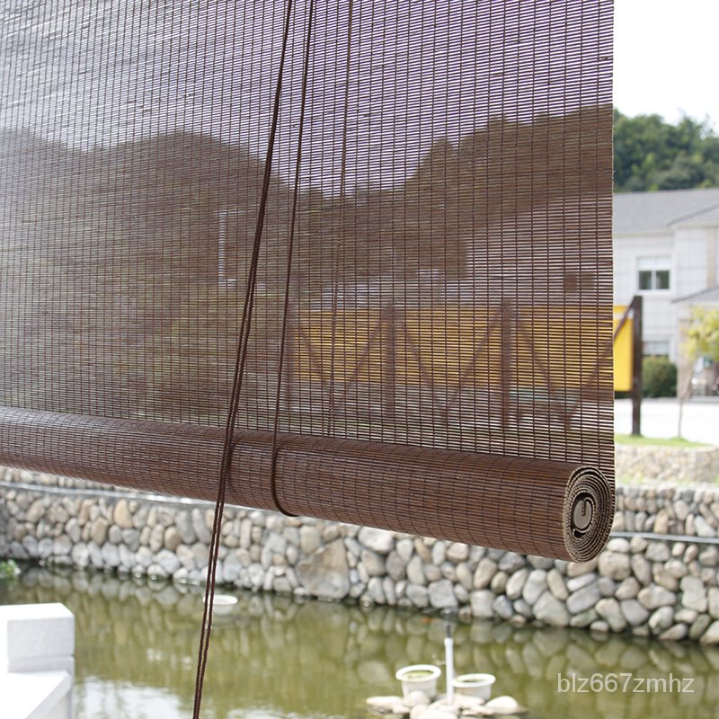 【客製尺寸】【高品質】工廠直銷室外上漆竹簾捲簾窗簾家用陽台遮陽簾戶外涼亭防水防霉防曬竹捲簾 | 蝦皮購物