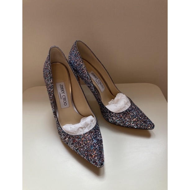 美品 Jimmy Choo Romy100 suede pumps-