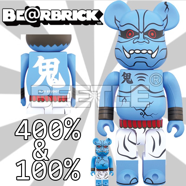 BEETLE BE@RBRICK 1/6 青鬼忍 AKAONI SHINOBU 庫柏力克熊 青鬼 100 400%