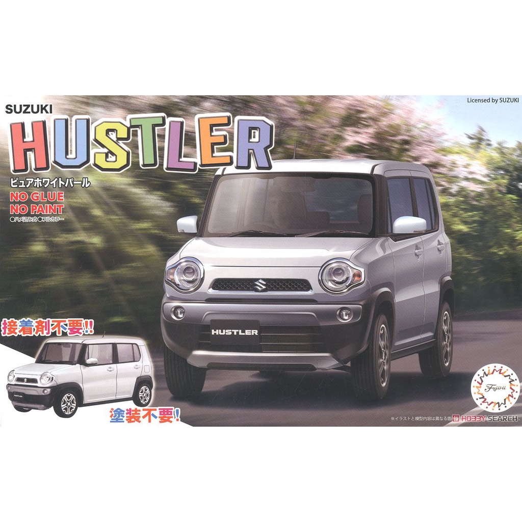 FUJIMI 汽車模型1/24 車NEXT SUZUKI HUSTLER 珍珠白簡單組裝東海模型| 蝦皮購物