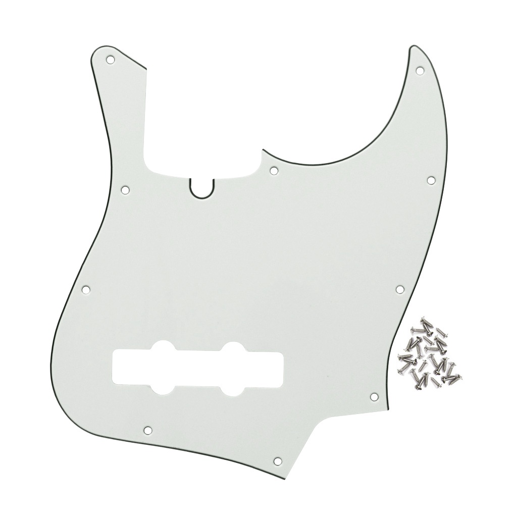 FLEOR Battipenna Per Basso J Bass - Pearl Black, 4 Corde, 10 Fori