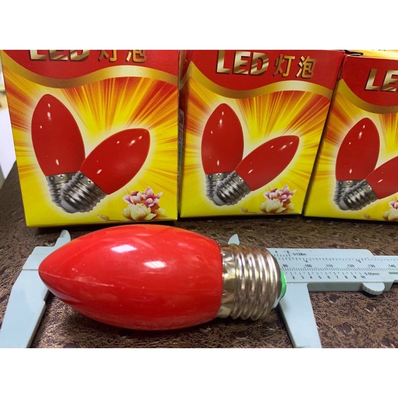 0.2W E12 /E14/E27 5LED貼片 暖黃光 紅光 蠟燭燈 神明燈 小夜燈 LED神桌燈泡/黃光 | 蝦皮購物
