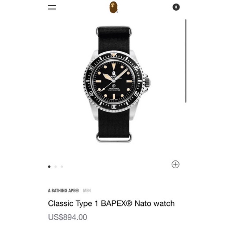 A BATHING APE®Classic Type1 BAPEX® Nato watch 手錶正品男款黑| 蝦皮購物