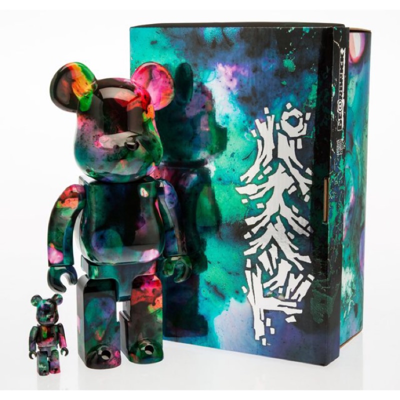 全新未拆 BE@RBRICK bearbrick 聯名藝術家 PUSHEAD 400% + 100%