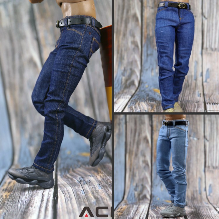 兵人配件 ACNTOYS 1/6潮流兵人偶 男士修身牛仔褲 ACN001模型玩具服飾 現貨 1/6兵人 | 蝦皮購物
