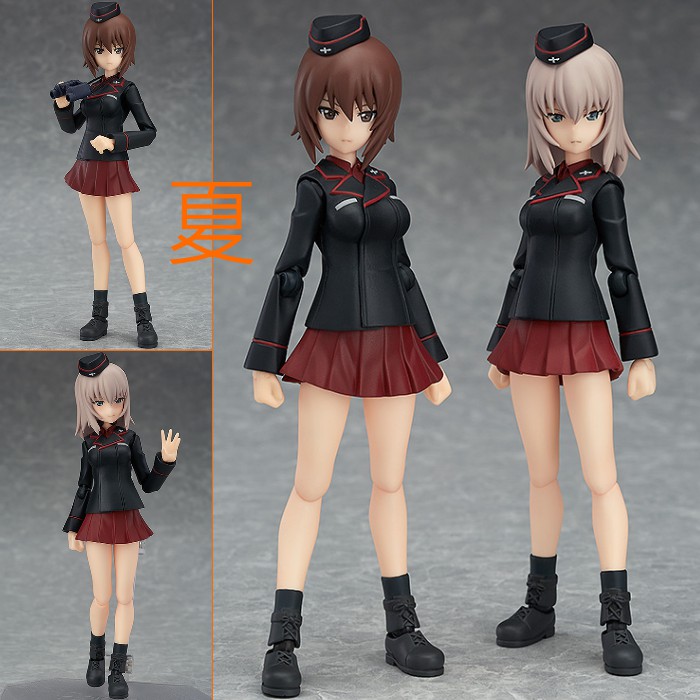 夏本舖》日版FIGMA 332 少女與戰車西住真穗逸見艾麗卡制服裙子軍服貝雷