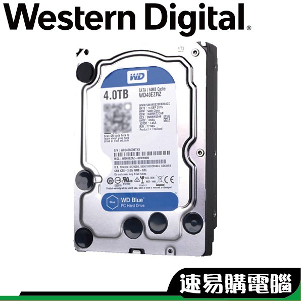 WD 4TB 藍標WD40EZRZ WD40EZAZ 桌上型硬碟3.5吋硬碟三年保固| 蝦皮購物