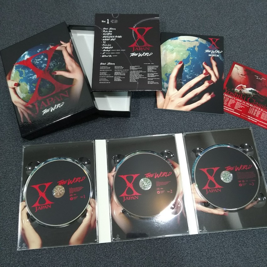 X JAPAN THE WORLD 初回限定豪華BOX盤 / 2CD+DVD+寫真集 日版