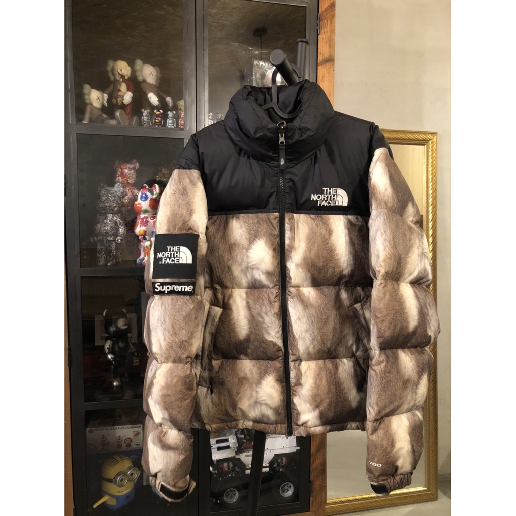 Supreme The North Face Fur Print Nuptse 獸紋羽絨稀有S | 蝦皮購物