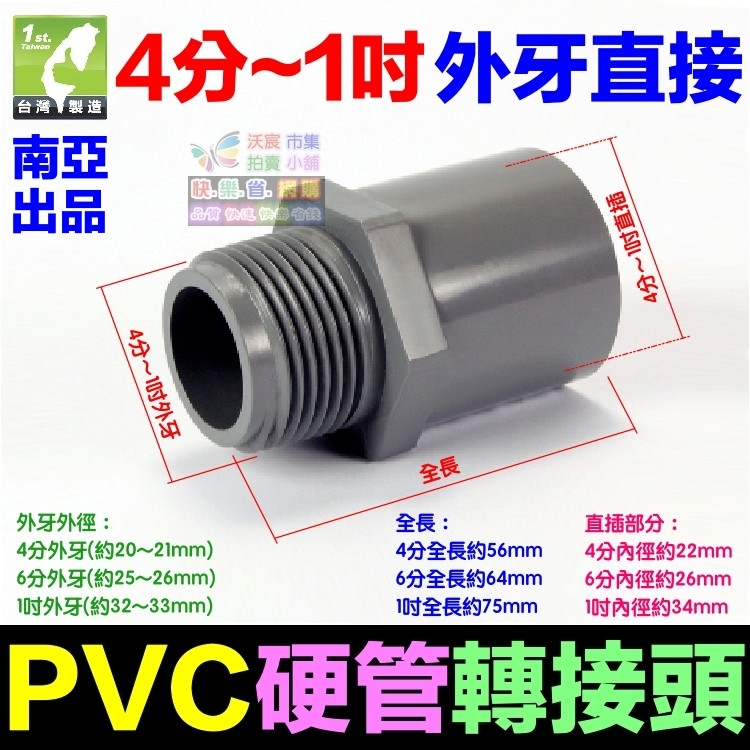 🚿㊣【水博士】PVC硬管接頭 4分~2吋轉接頭 直接 彎頭 三通 管帽 龍口接頭 閥接頭 內牙外牙 南亞 HYH LD | 蝦皮購物