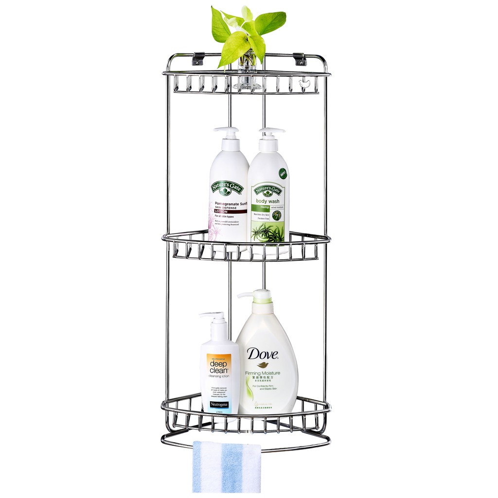 【台灣製現貨！熱銷top！】welmi味美不鏽鋼置物架/收納架 304不鏽鋼三層牆角架 兩用型 9240S | 蝦皮購物